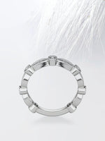 Load image into Gallery viewer, Round Cut Moissanite Vintage Diamond Wedding Band in Solid Gold Mapple Gems
