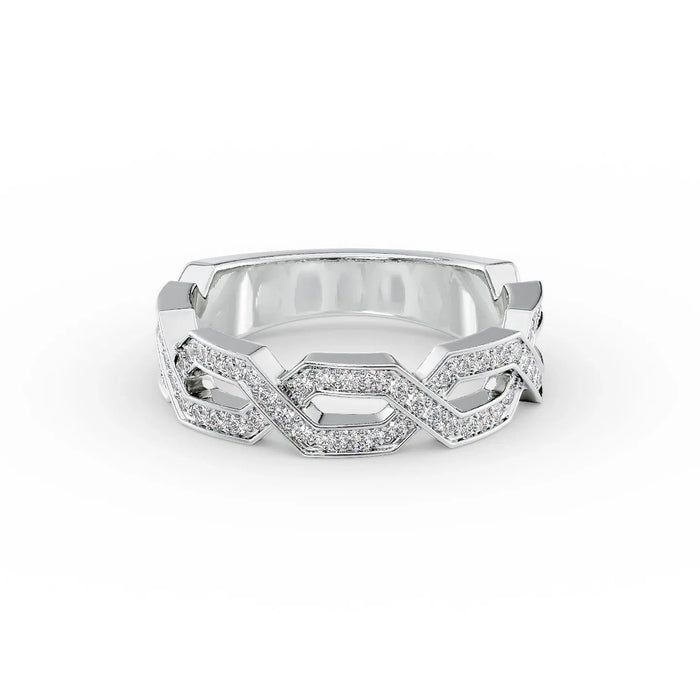 1.50 TCW Round Cut Moissanite Wedding Band Mapple Gems