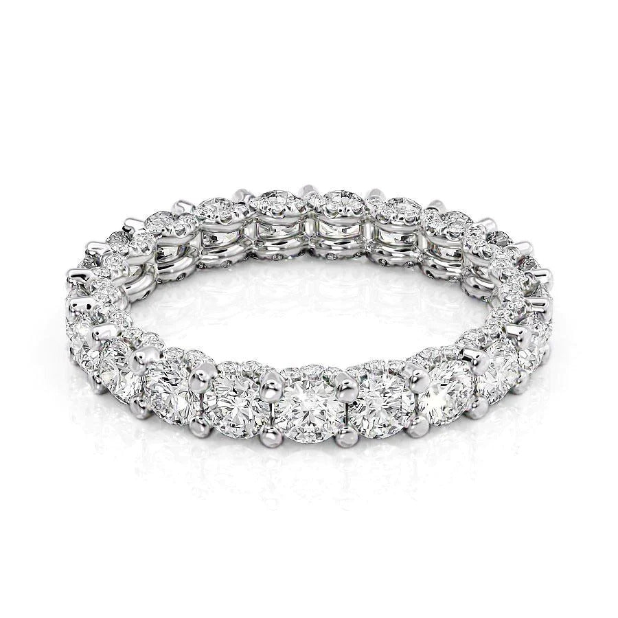 3.00 TCW Round Cut Moissanite Wedding Band Mapple Gems