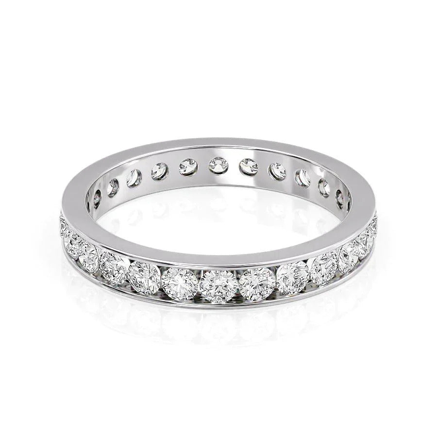 2.00 TCW Round Cut Moissanite Wedding Band Mapple Gems