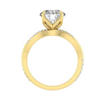 Load image into Gallery viewer, Handcrafted Round Moissanite Engagement Ring with Twisted Band – Unique Bridal Ring Design


