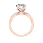 Load image into Gallery viewer, Unique Twisted Round Cut Moissanite Ring – Handmade Solitaire Engagement Jewelry


