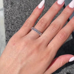 Load image into Gallery viewer, Emerald and Round Moissanite Daily Wear Band


