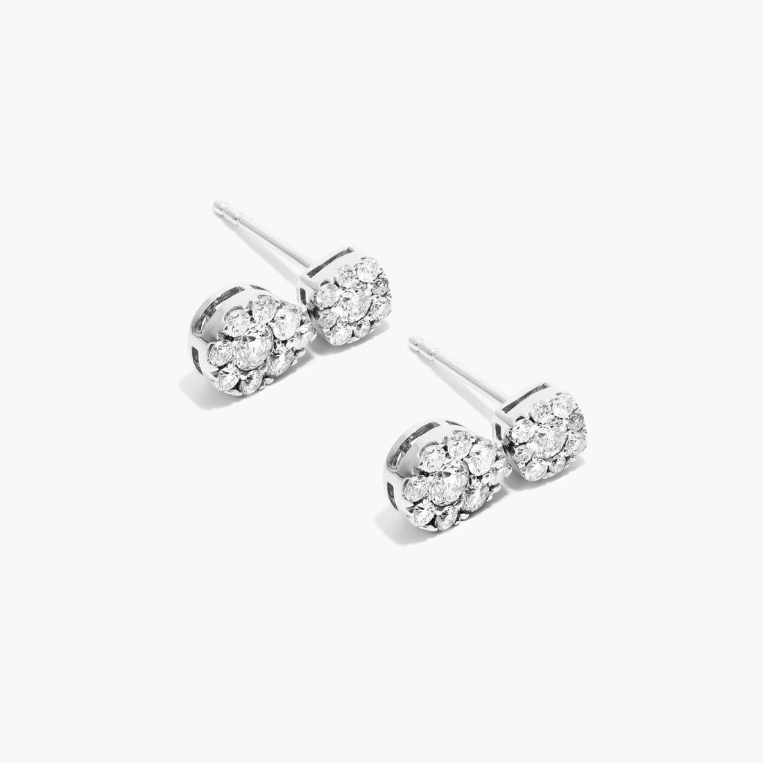 Pear Cut Moissanite Cushion Drop Earrings - hero