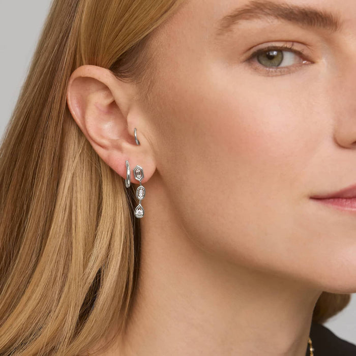 Round Cut Moissanite Celestial Constellation Ear Climber Earrings - view 2