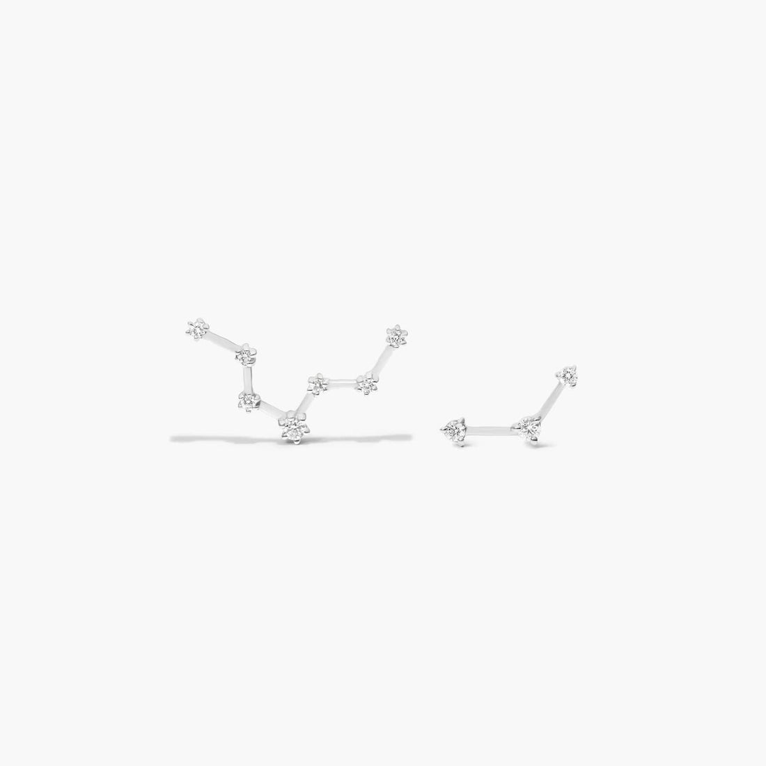 Pisces Constellation Moissanite Stud Earrings - hero