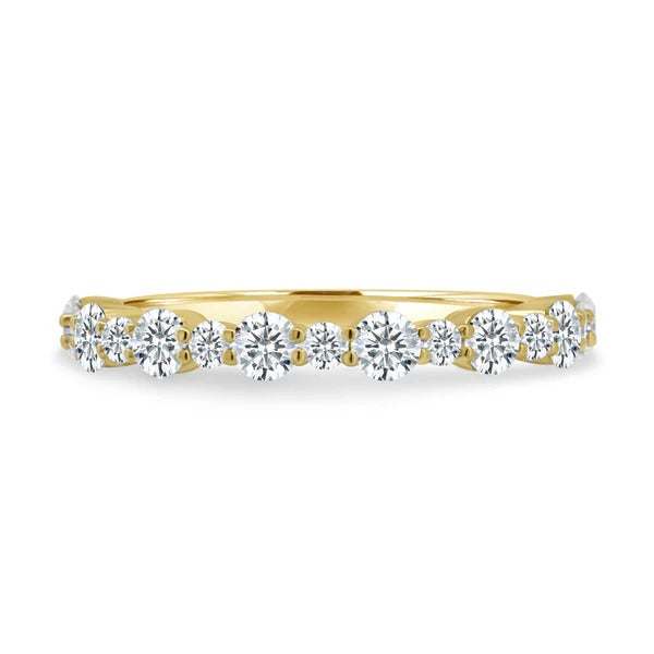 Half eternity diamond wedding ring