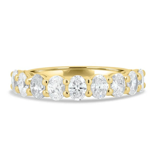 Oval cut diamond eternity ring