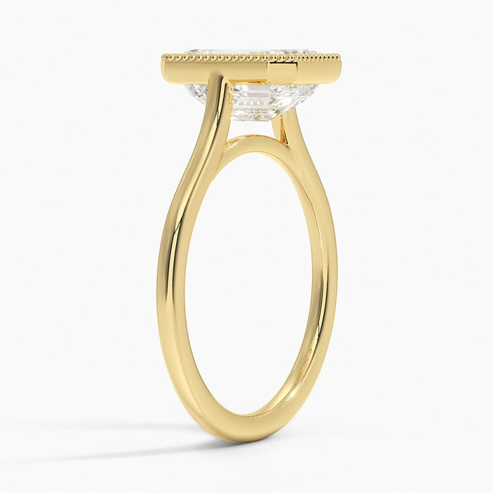 Profile view showing the low bezel and open cut out shoulders