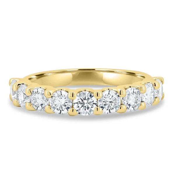 Half eternity diamond ring