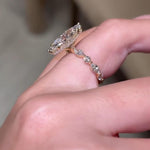 Load image into Gallery viewer, 4 CT Marquise Cut Moissanite Engagement Ring 14K Solid Gold 6 Prong With Solitaire Ring Elongated Marquise Promise Ring Women Wedding Gift

