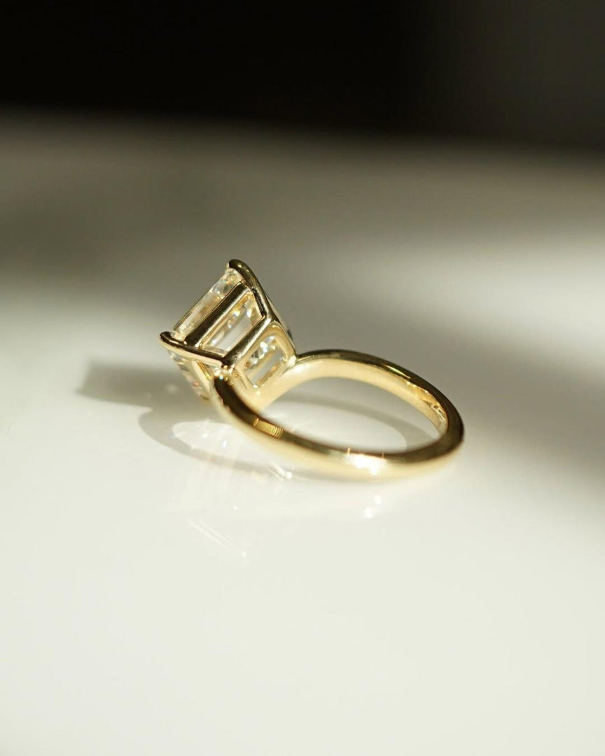 Custom East West Asscher Moissanite Jewelry

