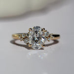 Load image into Gallery viewer, 2ct Oval Cut Moissanite Engagement Ring, Oval Solitaire Moissanite Ring, 14k Solid Gold Ring, Anniversary Gift Ring, Bridal Ring, Daily Ring
