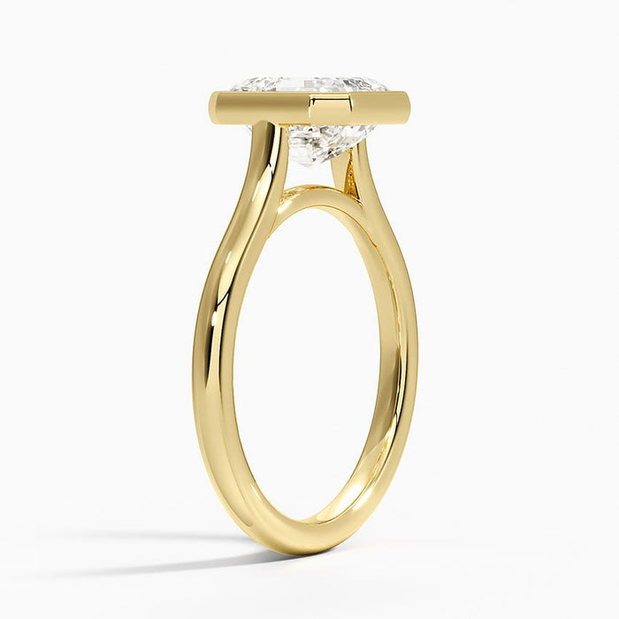 Side view showing the stone lifted on an open arch above the finger