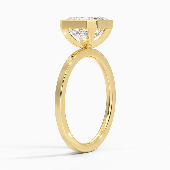 Side view showing the plain polished rim and the flat shank