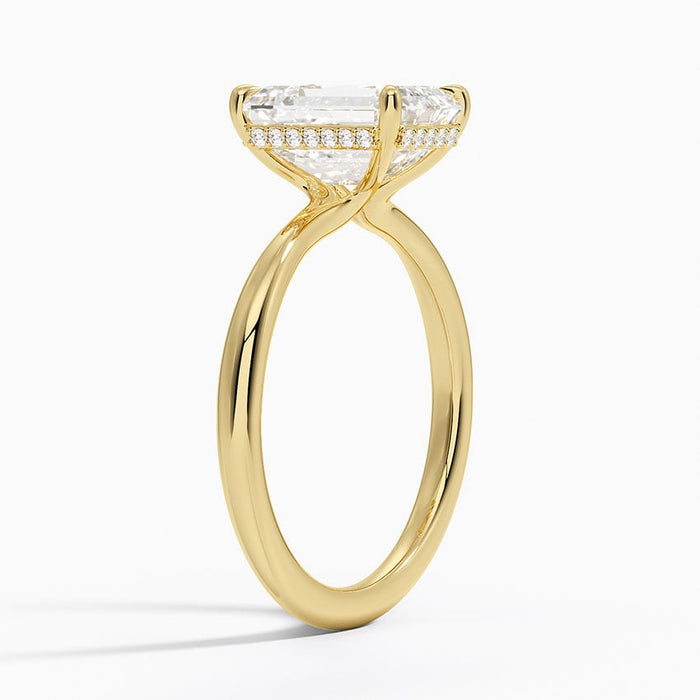 Side profile showing the low profile shank and hidden halo