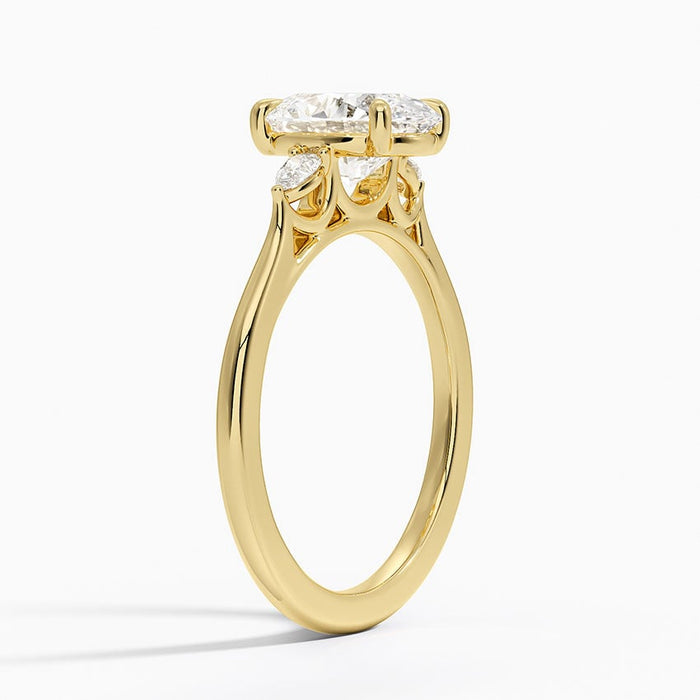 Side view showing the open arched gallery and straight perfect fit shank