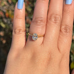 Load image into Gallery viewer, Elegant Oval Anniversary Ring with Hidden Halo


