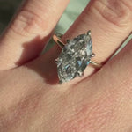 Load and play video in Gallery viewer, Marquise Moissanite Solitaire Ring – 14K Gold Engagement &amp; Promise Ring
