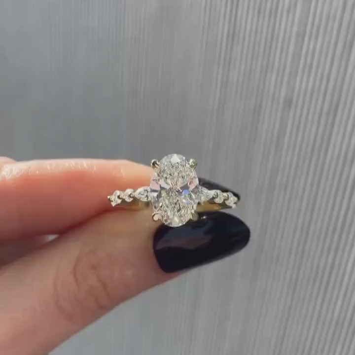 Handmade Bridal Promise Ring with Moissanite

