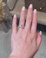 Load and play video in Gallery viewer, Radiant Cut Moissanite Bridal Ring Set – Engagement &amp; Wedding Set for Women