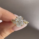Load and play video in Gallery viewer, 2ct Oval Cut Moissanite Engagement Ring, Oval Solitaire Moissanite Ring, 14k Solid Gold Ring, Anniversary Gift Ring, Bridal Ring, Daily Ring
