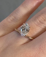 Load and play video in Gallery viewer, 3 CT Oval Moissanite Engagement Ring in 14K Gold – Solitaire Wedding Ring
